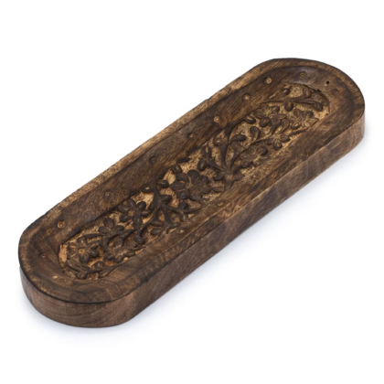 Duża Owalna Podstawka pod Kadzidełka 30x10 cm – Kwiaty
